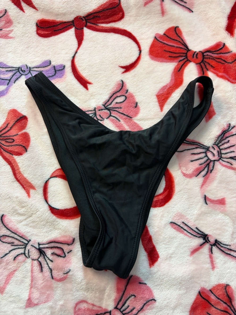 SHEIN Black High-Cut Women's Swim Bikini Bottom